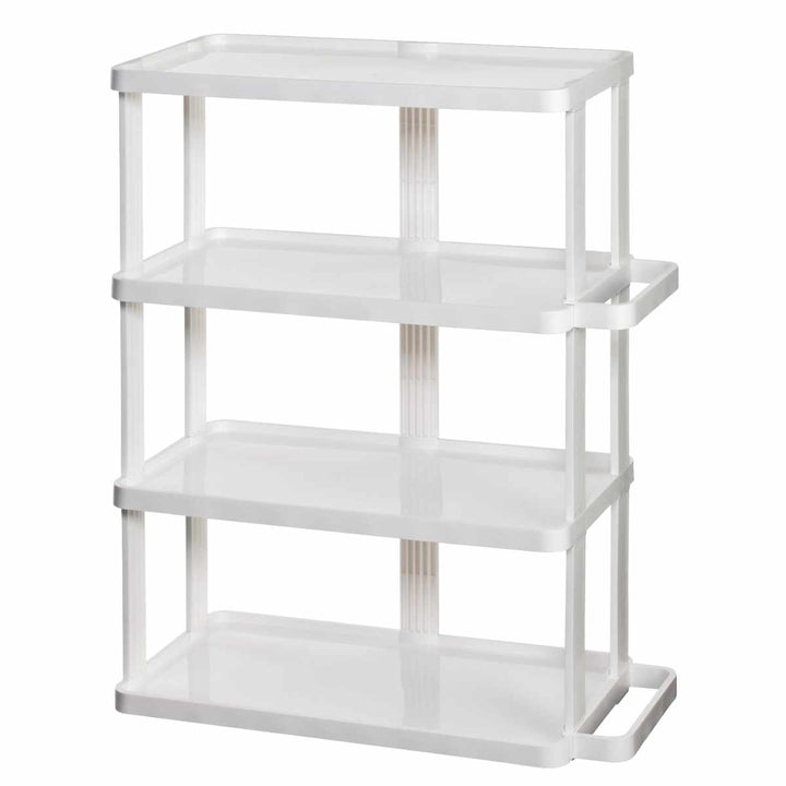 シューズラック省スペース4段ワイド傘置き付き最大8足収納可能組立簡単