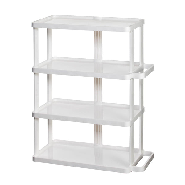 シューズラック省スペース4段ワイド傘置き付き最大8足収納可能組立簡単