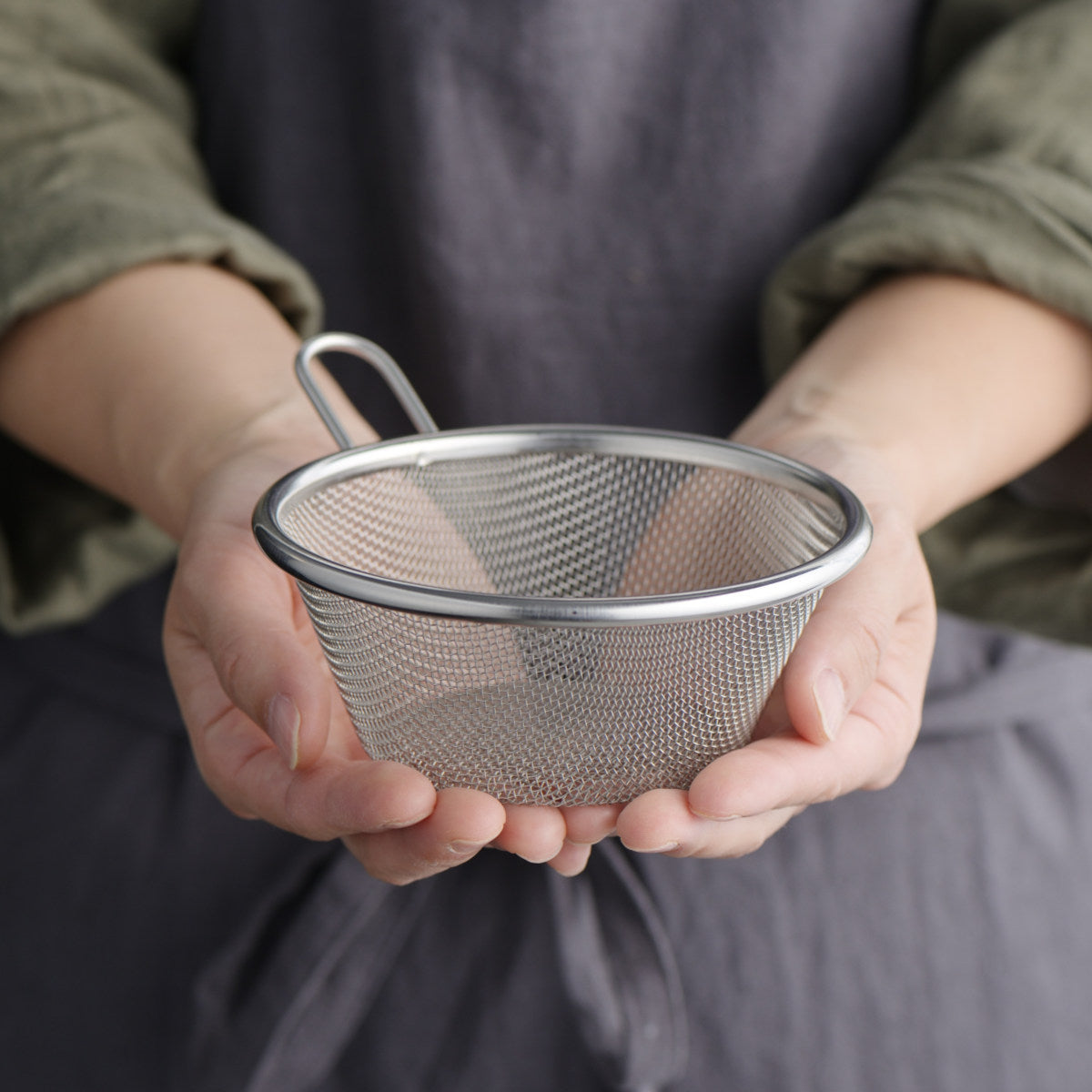 手付きストレーナー 13cm 深型 and ステンレス製 日本製 食洗機対応