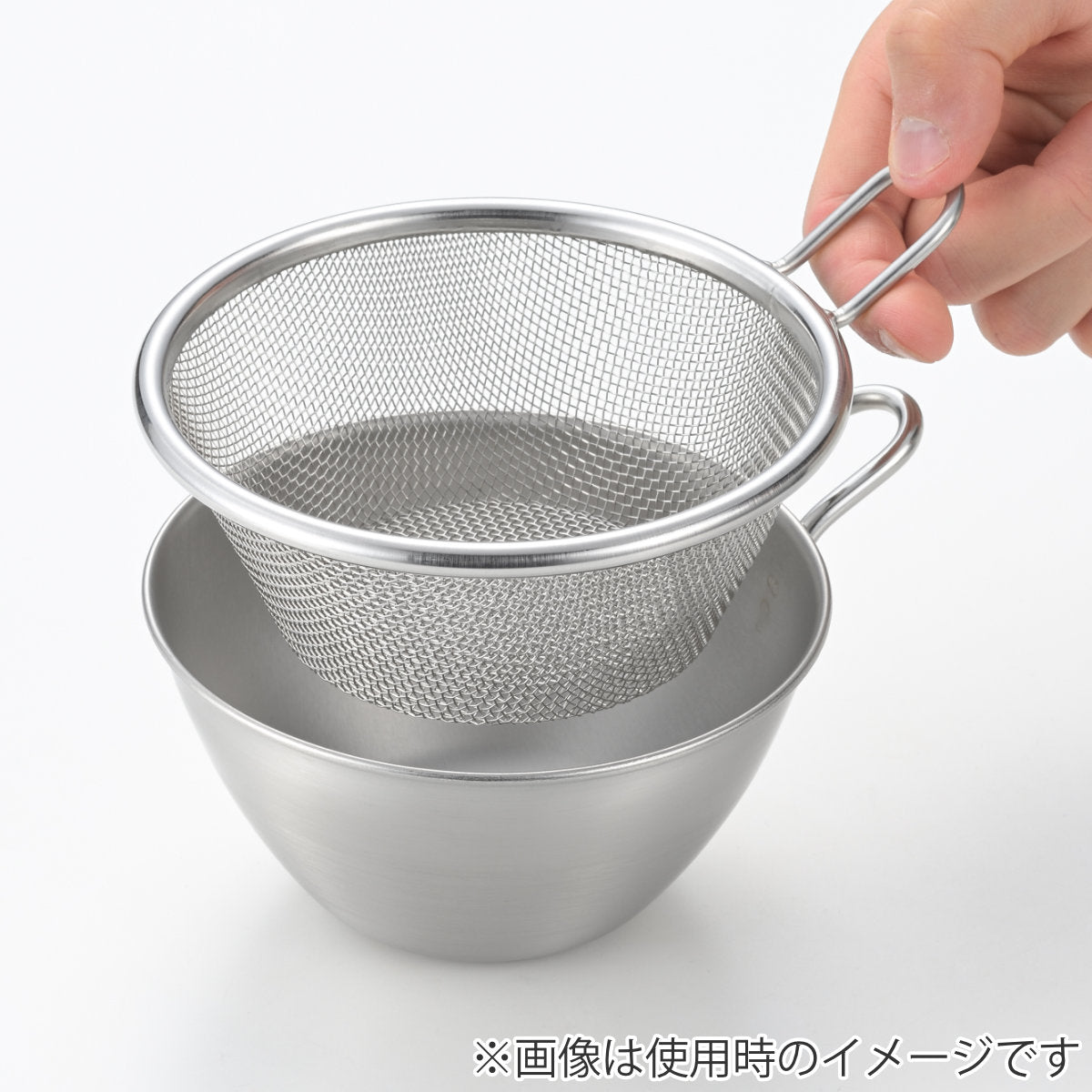 手付きストレーナー 13cm 深型 and ステンレス製 日本製 食洗機対応
