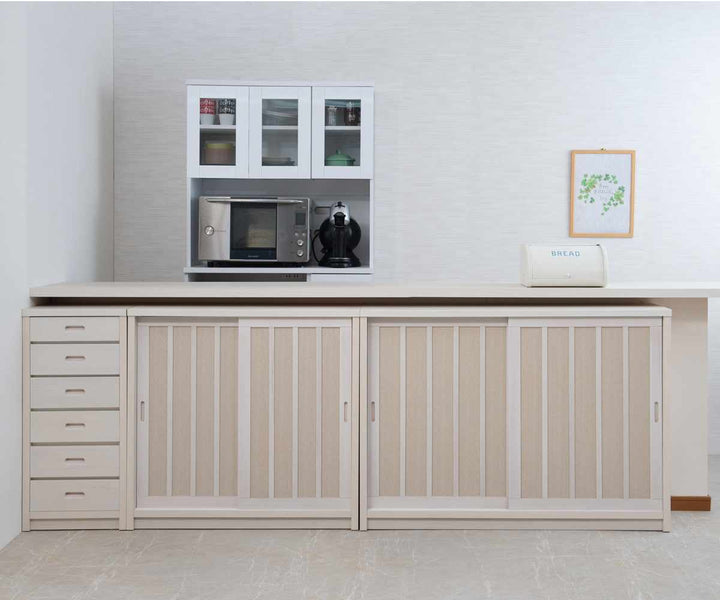 カウンター下チェスト幅40.5cm6段和モダン調日本製完成品