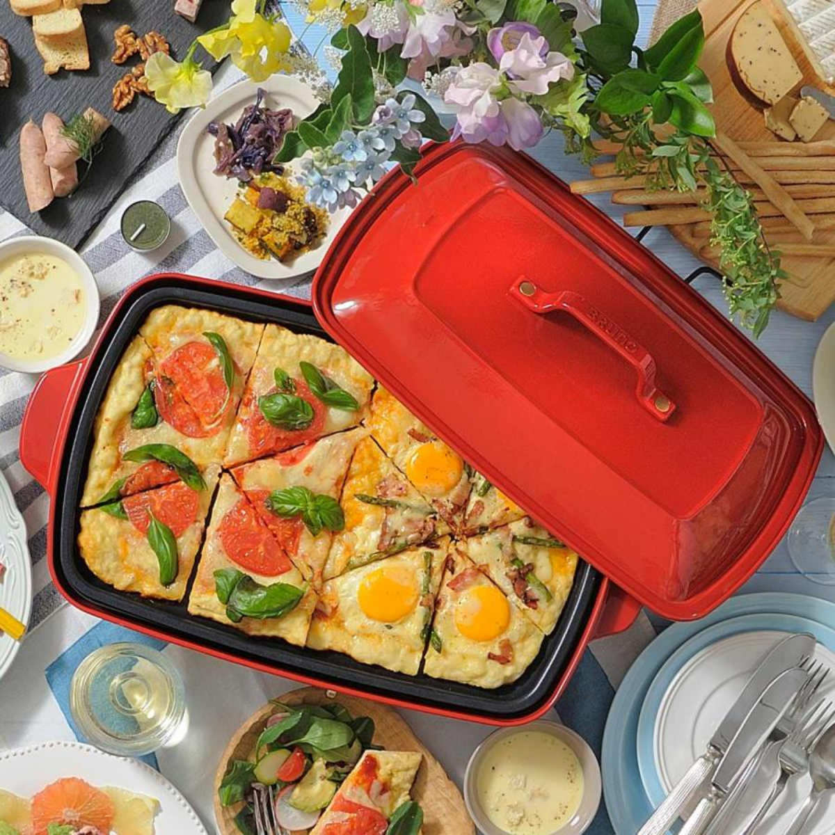 BRUNO ホットプレート グランデサイズ たこ焼きプレート付き 蓋付き