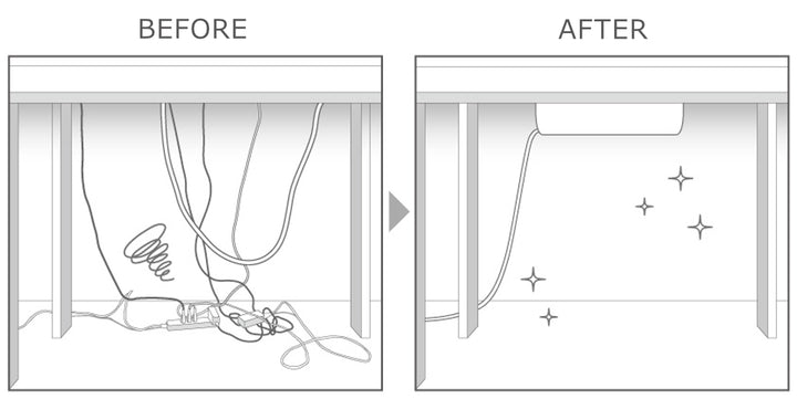 ケーブル収納ハンギングケーブルポケットユートリムデスク下