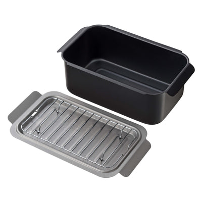 天ぷら鍋 角型 IH対応 3点セット アミ付き ポコフリット