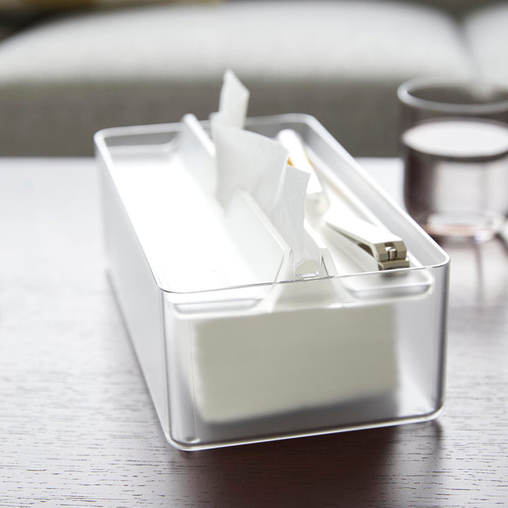 山崎実業smartトレー蓋付きペーパータオルケーススマート