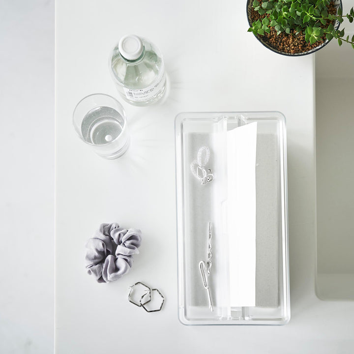 山崎実業smartトレー蓋付きペーパータオルケーススマート