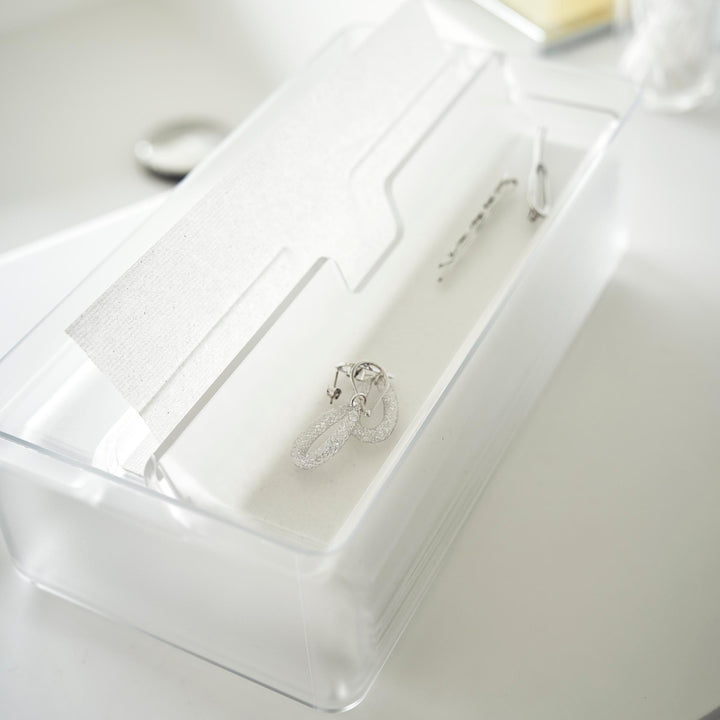 山崎実業smartトレー蓋付きペーパータオルケーススマート