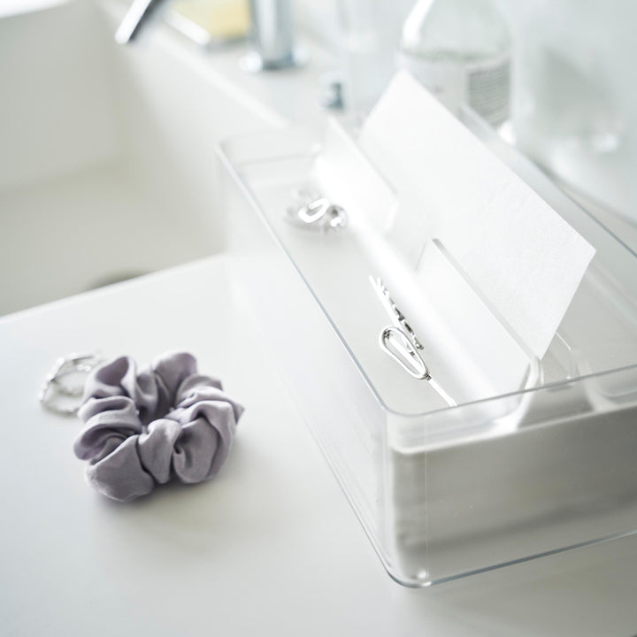 山崎実業smartトレー蓋付きペーパータオルケーススマート