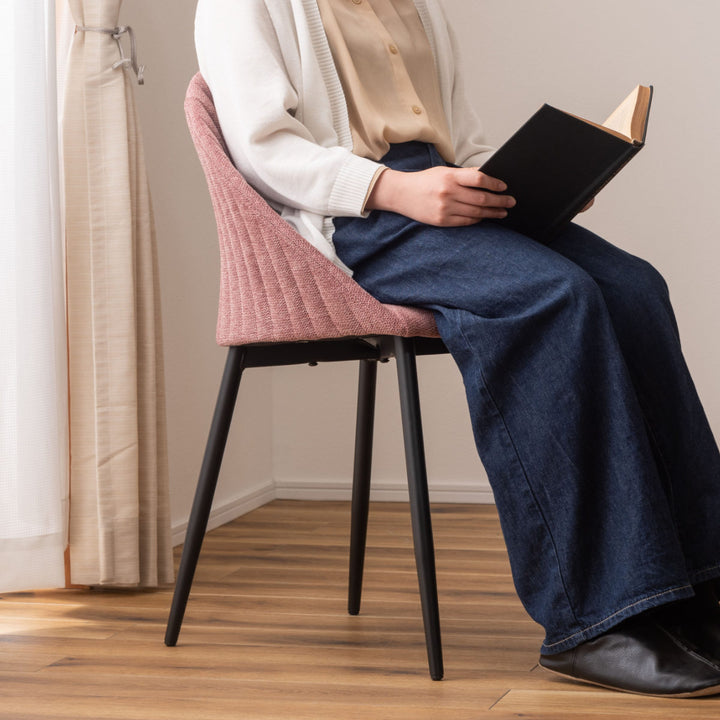 ダイニングチェア肘付き疲れにくい簡単組立座面高47cm