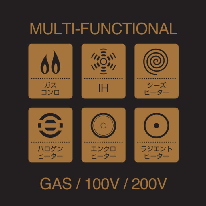 VISIONSGOLDCoatingIH対応卓上鍋26cm