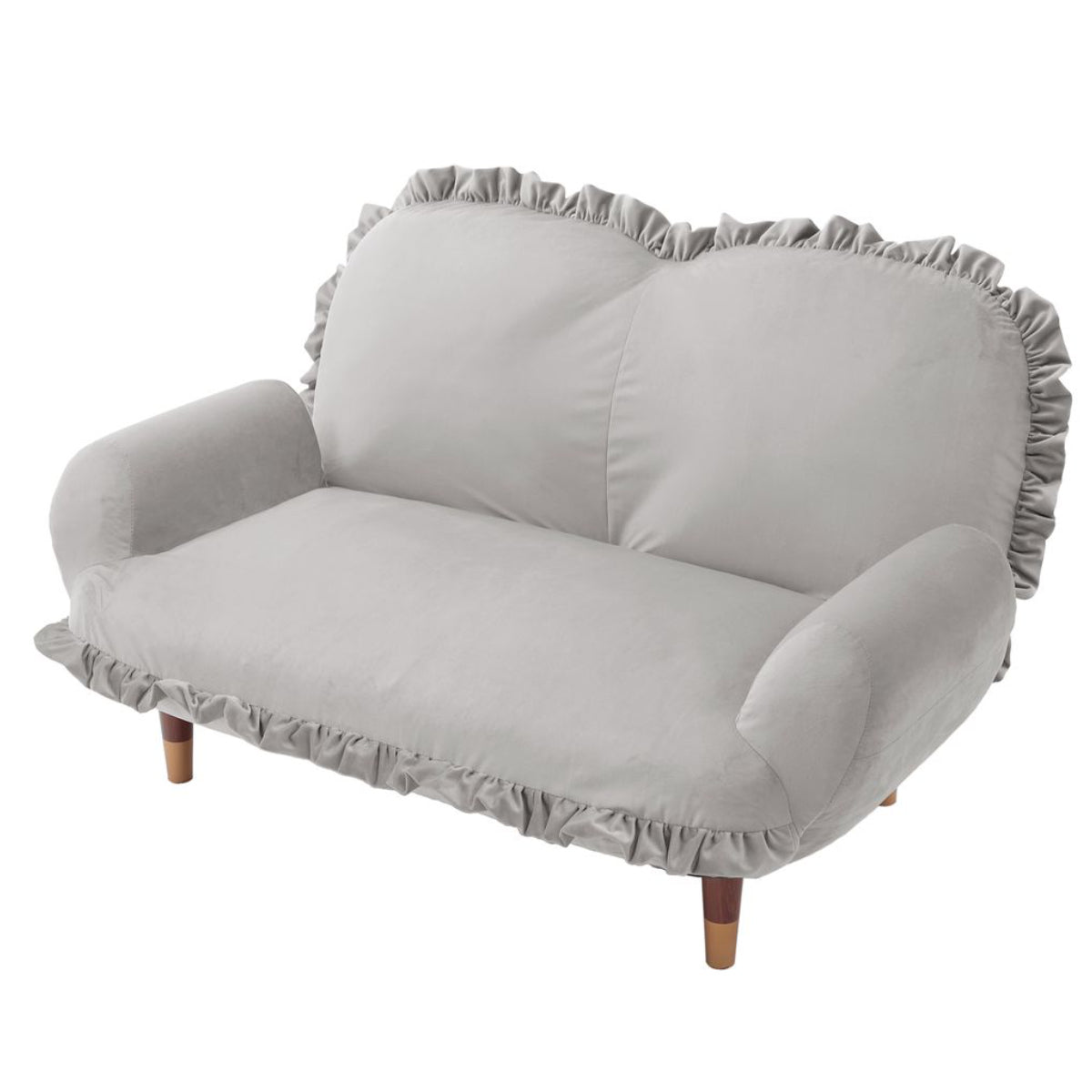 ソファ 2人掛け ベロア 脚取り外し可能 コンパクト