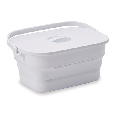 【当店オリジナルカラー】バケツ 折りたためる つけ置き洗いバケツ 7L 洗濯板 蓋つき 角型