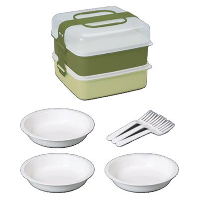 お重 2段 リオパックL 5400ml 取り皿付き