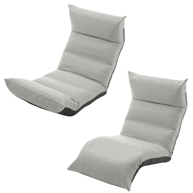座椅子リラックスチェアーポケットコイル脚部上・下リクライング可能ダリアンデニム調