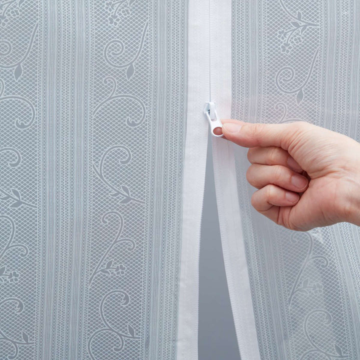 断熱カーテン窓まるごと冷気ガードシートラインレース200cmx225cm