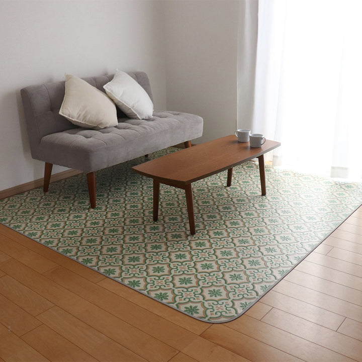 ラグダイニングラグ182×130cm防炎加工撥水加工