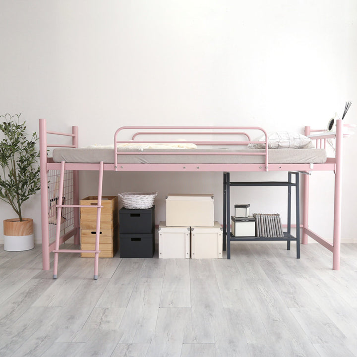 ロフトベッドシングルメッシュ宮棚2口コンセント付き選べる高さ