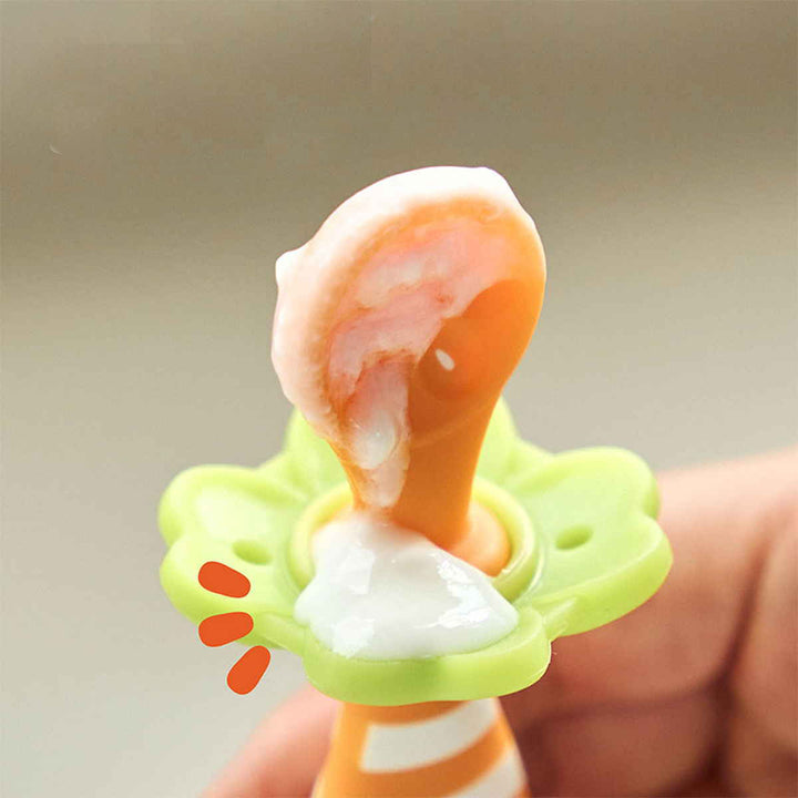 スプーンはじめて使うスプーンオレンジ＆キウイエジソンベビー離乳食