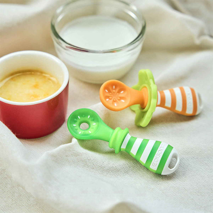 スプーンはじめて使うスプーンオレンジ＆キウイエジソンベビー離乳食