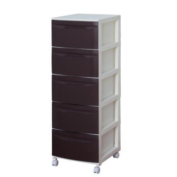 チェスト5段幅36×奥行42×高さ106.2cmキャスター付き