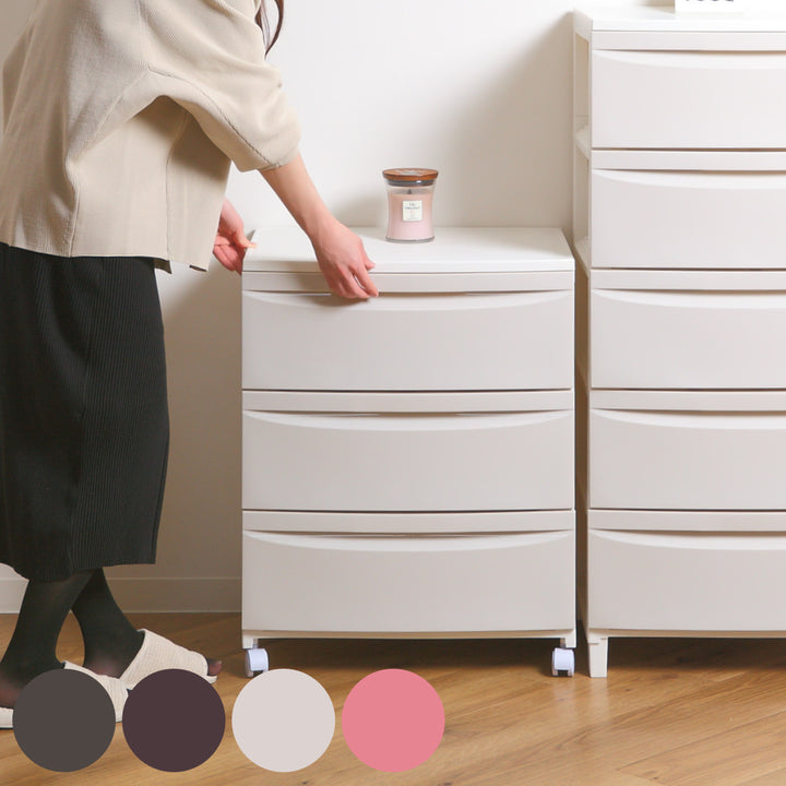 チェスト3段幅54×奥行42×高さ68.4cmキャスター付き