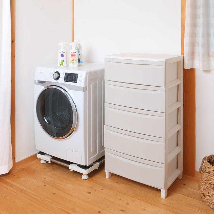 チェスト5段幅54×奥行42×高さ108cm脚付き