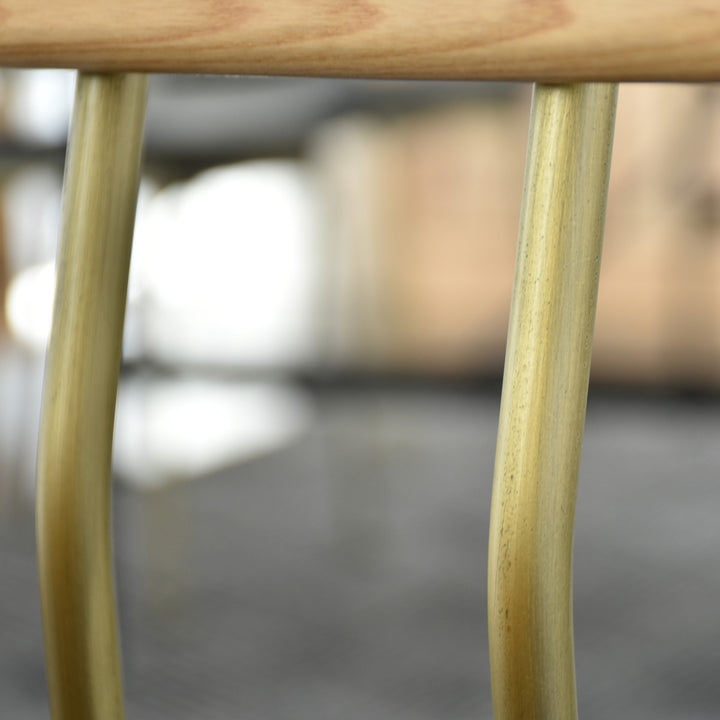 ダイニングチェア2脚セット床傷防止シール付き疲れにくい背もたれ天然木座面高42.5cm