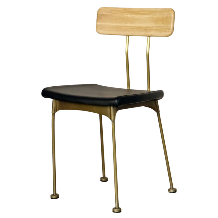 ダイニングチェア2脚セット床傷防止シール付き疲れにくい背もたれ天然木座面高42.5cm