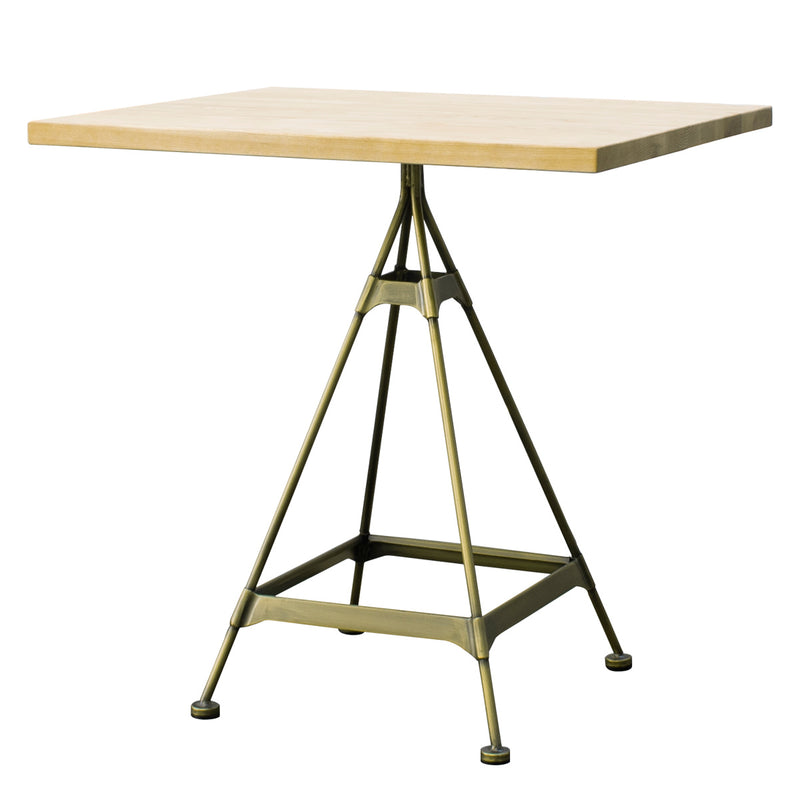カフェテーブル一人暮らし長方形天然木アンティーク調幅75cm