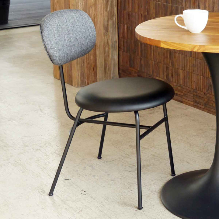 ダイニングチェア2脚セット疲れにくい背もたれモノトーン