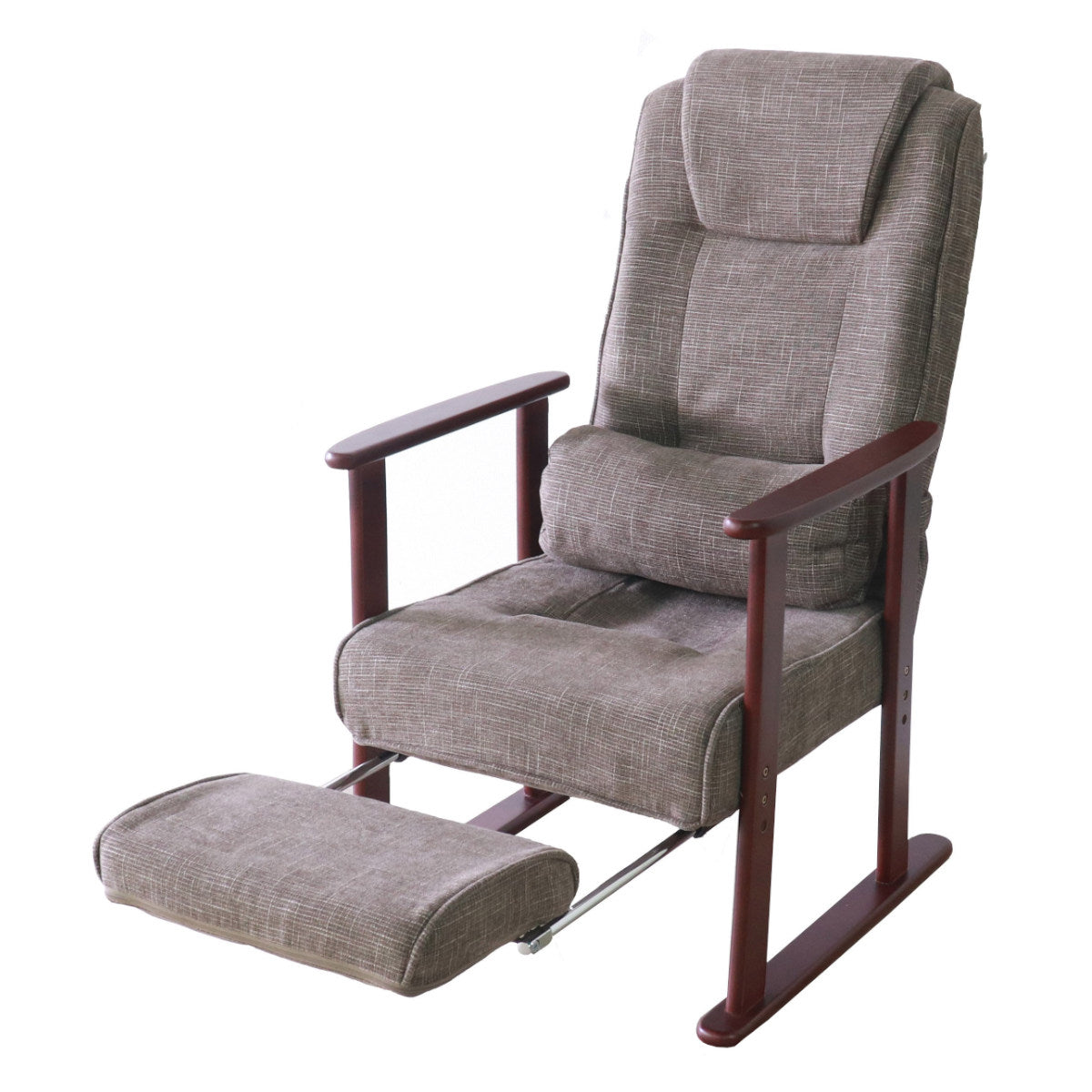 高座椅子 高齢者 リクライニング フットレスト 折りたたみ コンパクト