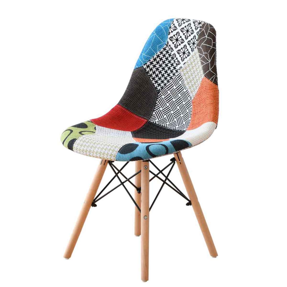 カラフルパッチワークダイニングチェア パッチワーク チェア ダイニングチェア 椅子 おしゃれ カラフル 布