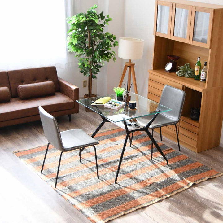 ダイニングチェア2脚セット座面高41cmメッシュ