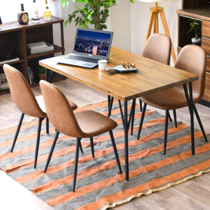 ダイニングチェア同色2脚セット座面高43cmマロンスリー