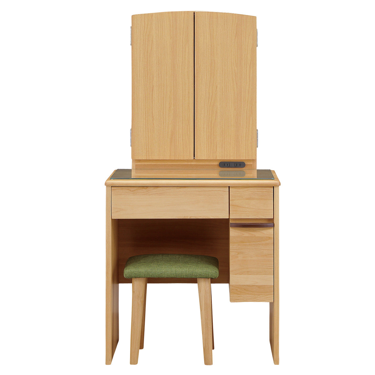 鏡台 レトロ ヴィンテージ 鏡台 三面鏡 ドレッサー スツールつき 北欧