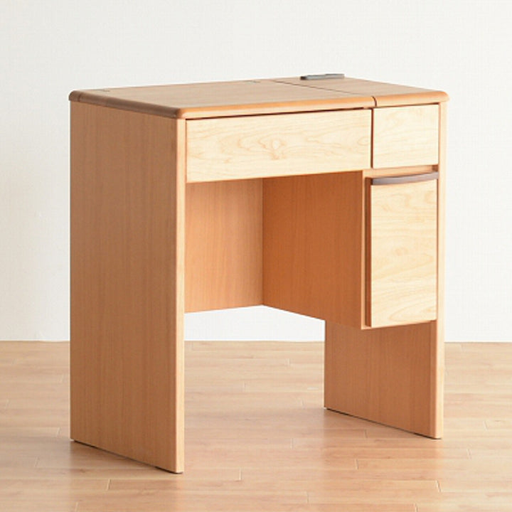 ドレッサー幅65cm鏡台天板開閉タイプルシアン