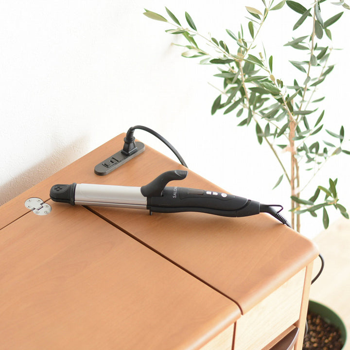 ドレッサー幅65cm鏡台天板開閉タイプルシアン