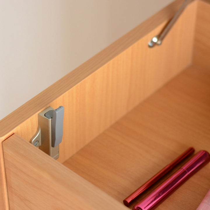 ドレッサー幅65cm鏡台天板開閉タイプルシアン