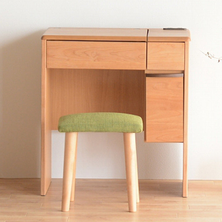 ドレッサー幅65cm鏡台天板開閉タイプルシアン