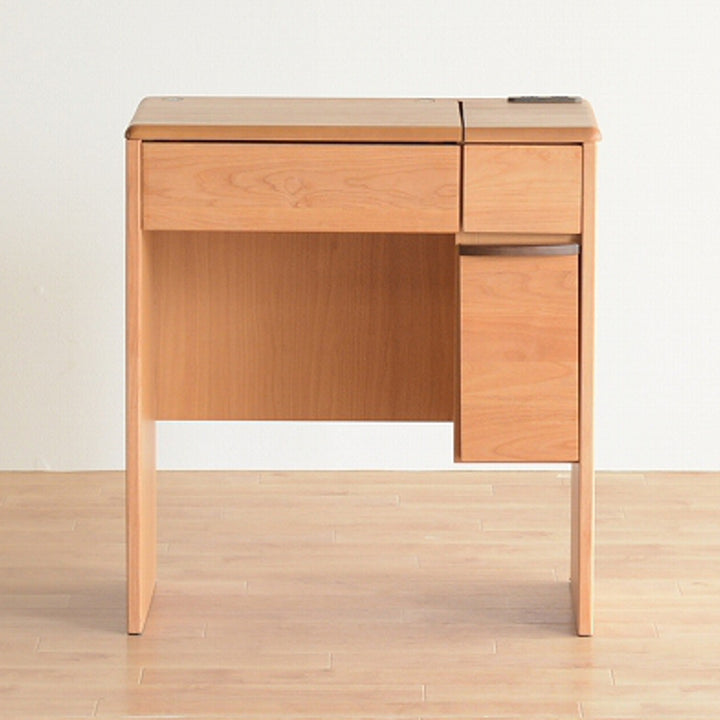 ドレッサー幅65cm鏡台天板開閉タイプルシアン