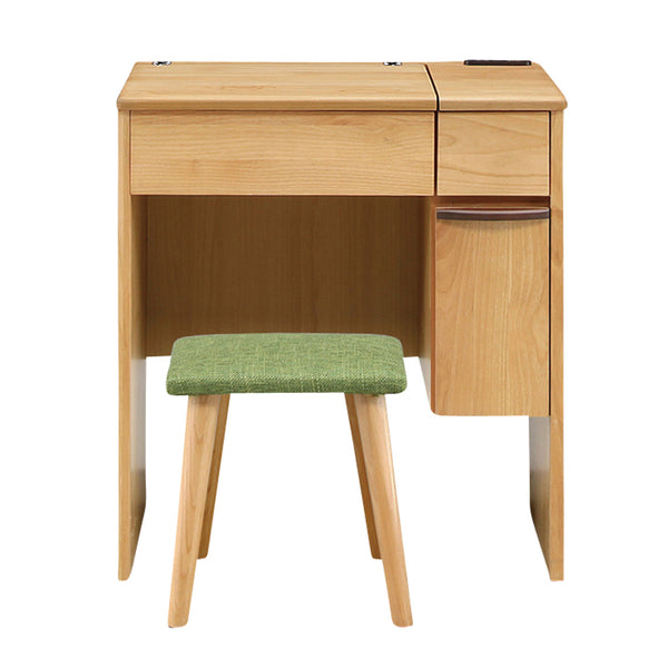 ドレッサー幅65cm鏡台天板開閉タイプルシアン