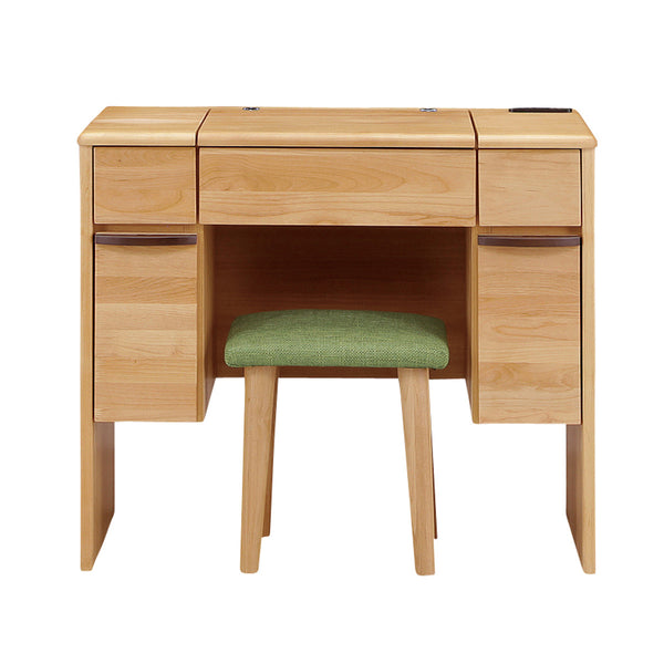 ドレッサー幅82cm鏡台天板開閉タイプルシアン