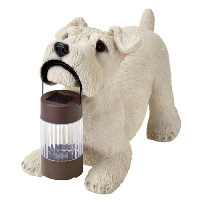 置物 シュナウザー ソーラーオーナメント