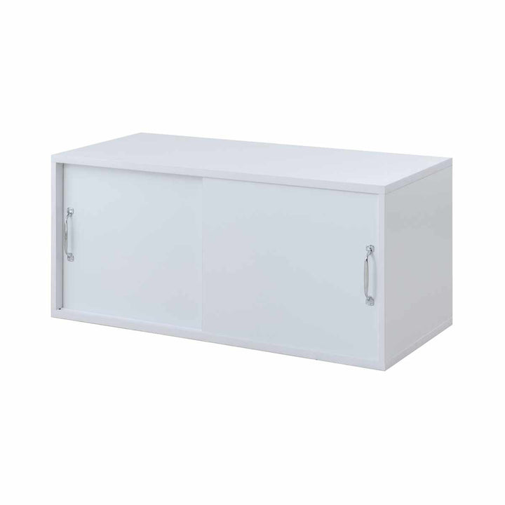 上置き棚幅90cm引戸式ホワイトリビング