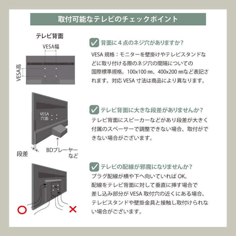 壁寄せ テレビスタンド モルタル調台座 65V対応 Pilast 幅100cm