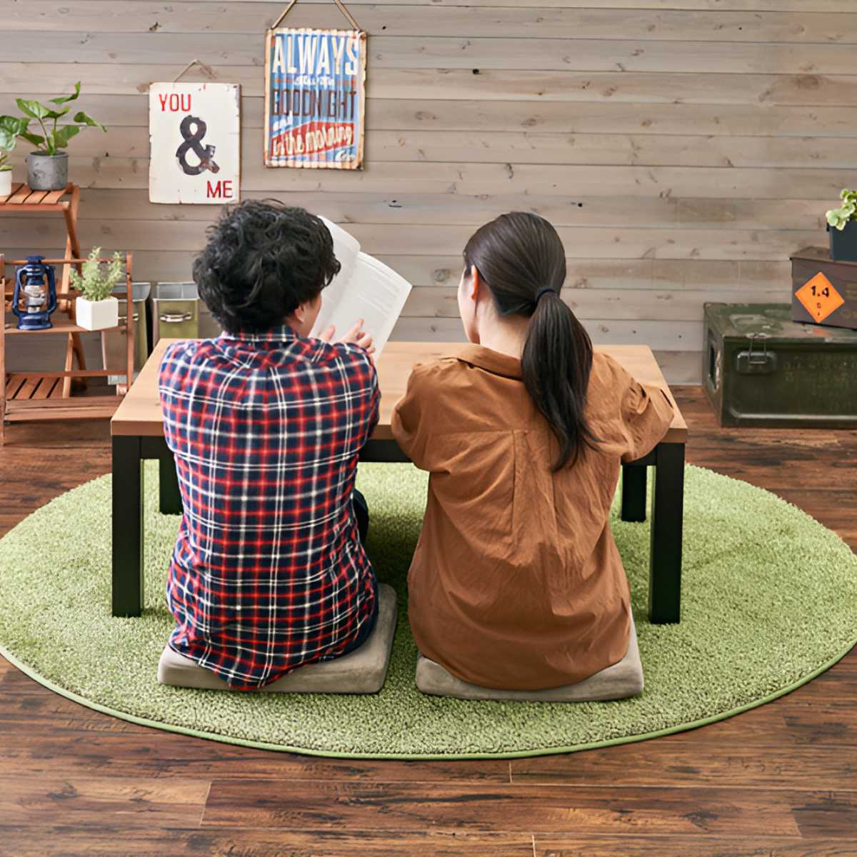 こたつ テーブル おしゃれ 長方形 木目 天板ずれ防止 コード収納 幅