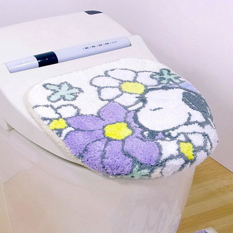 スヌーピー花いっぱいトイレふたカバー普通用・洗浄用兼用タイプ