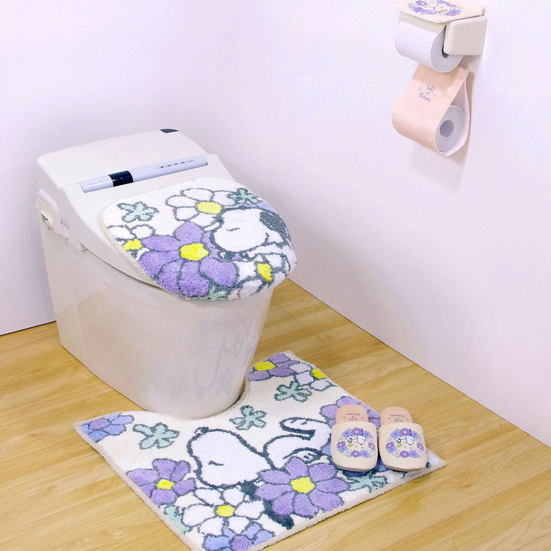 スヌーピー花いっぱいトイレふたカバー普通用・洗浄用兼用タイプ
