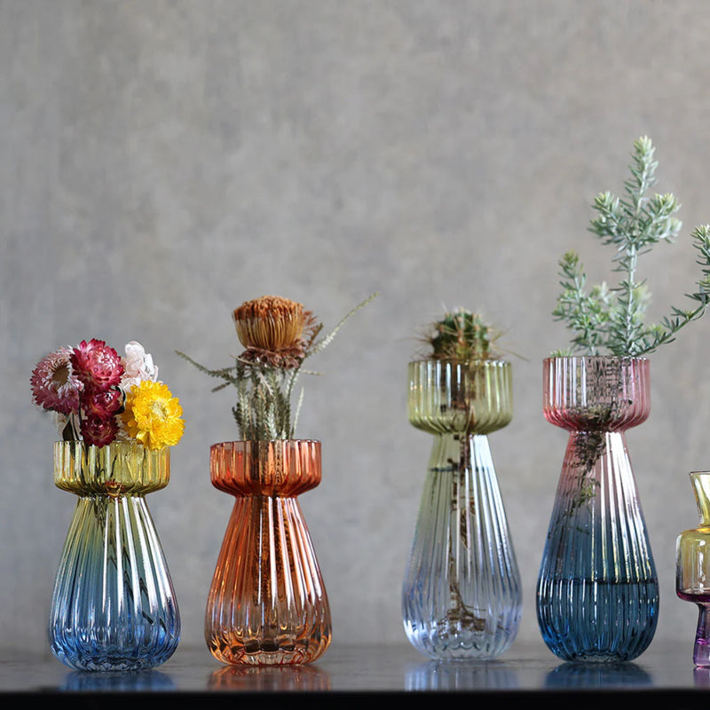 花瓶トーンフラワーベースミドルガラス