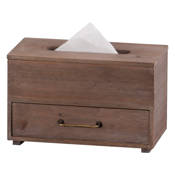 ティッシュボックスデタンデュ引出し付き木製